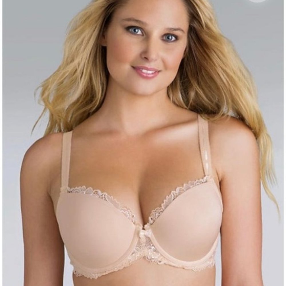 Paramour by Felina Madison full figure Contour T-Shirt Bra | Demi | Lace BG NWT
